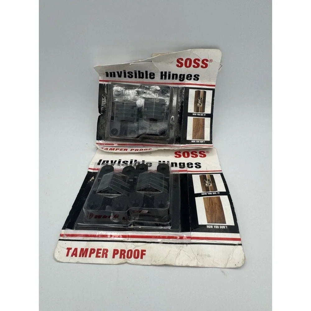 SOSS Invisible Hinges 204CUS19 Black Hinges New 2 Sets Of 2 (4 Total)
